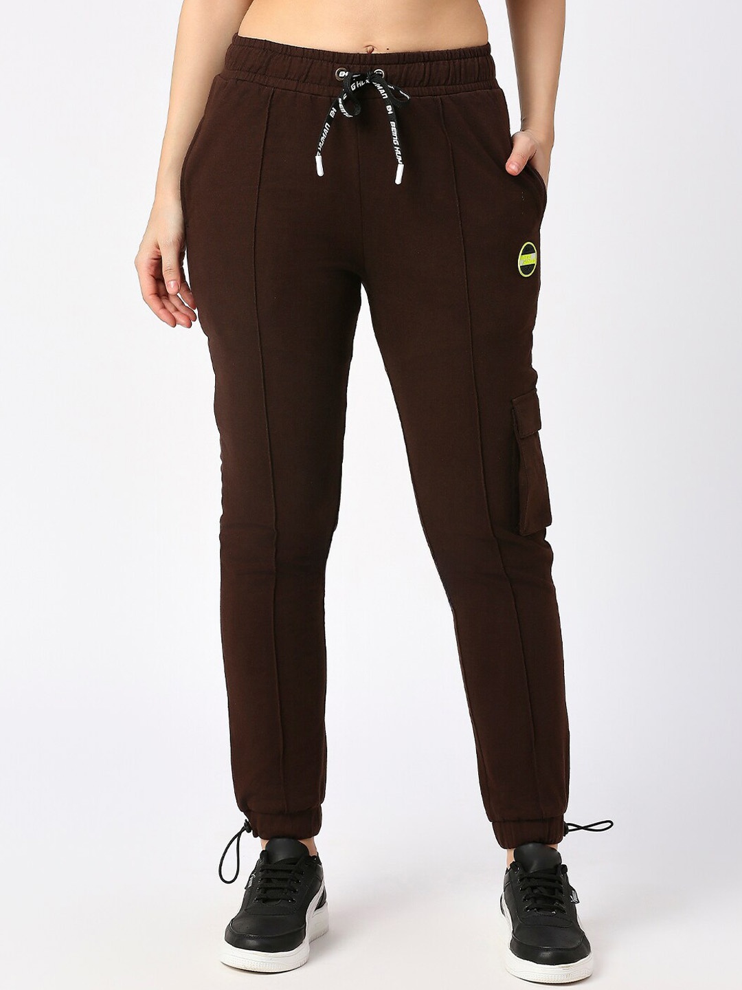 

Being Human Women Relaxed Fit Track Pants, Brown