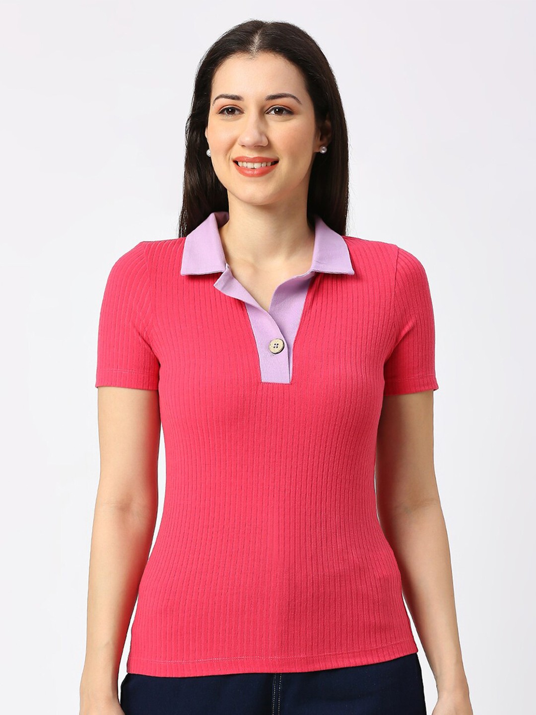 

Being Human Polo Collar Slim Fit Cotton T-shirt, Red