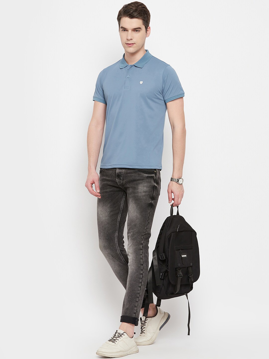 

OGEN Polo Collar Short Sleeves T-shirt, Blue