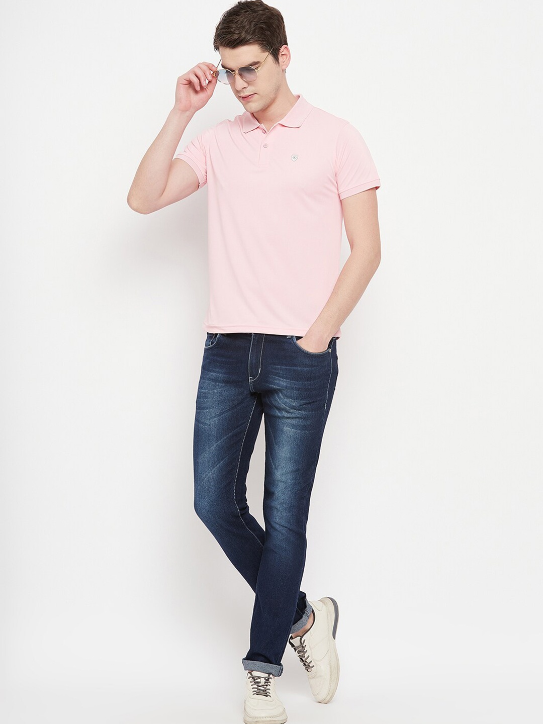 

OGEN Polo Collar Cotton T-shirt, Pink
