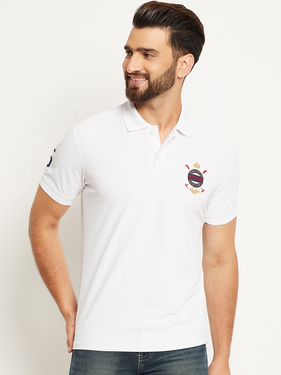 

OGEN Polo Collar Short Sleeves T-shirt, White