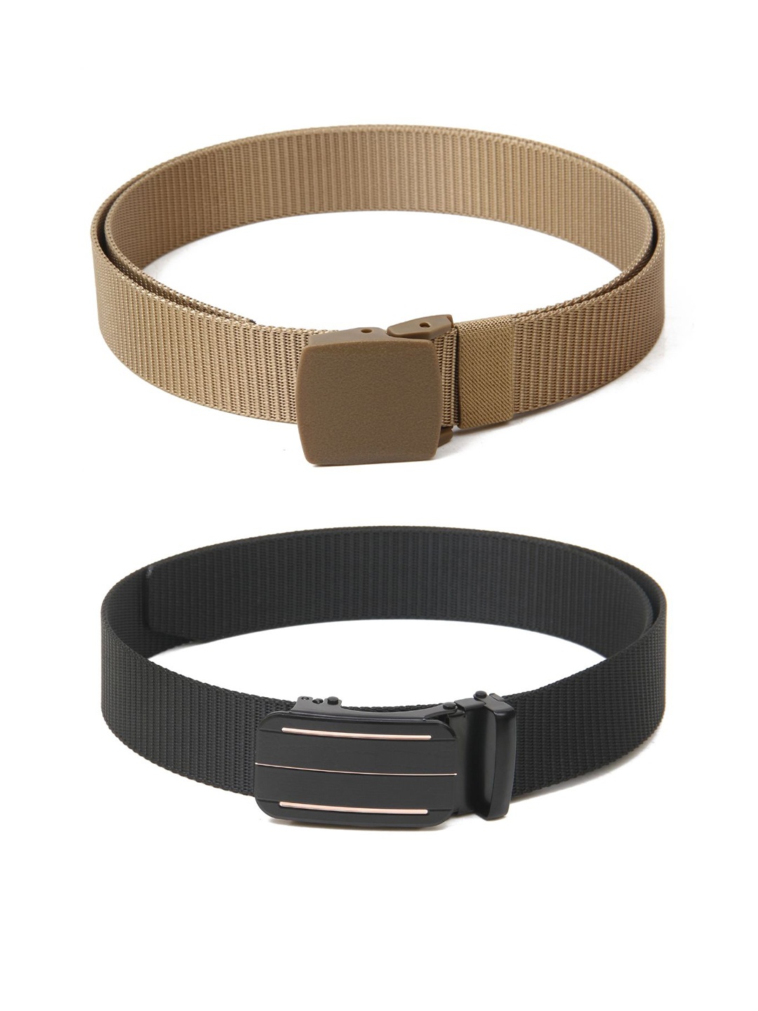 

Calvadoss Girls Set Of 2 Textured Wide Belt, Beige