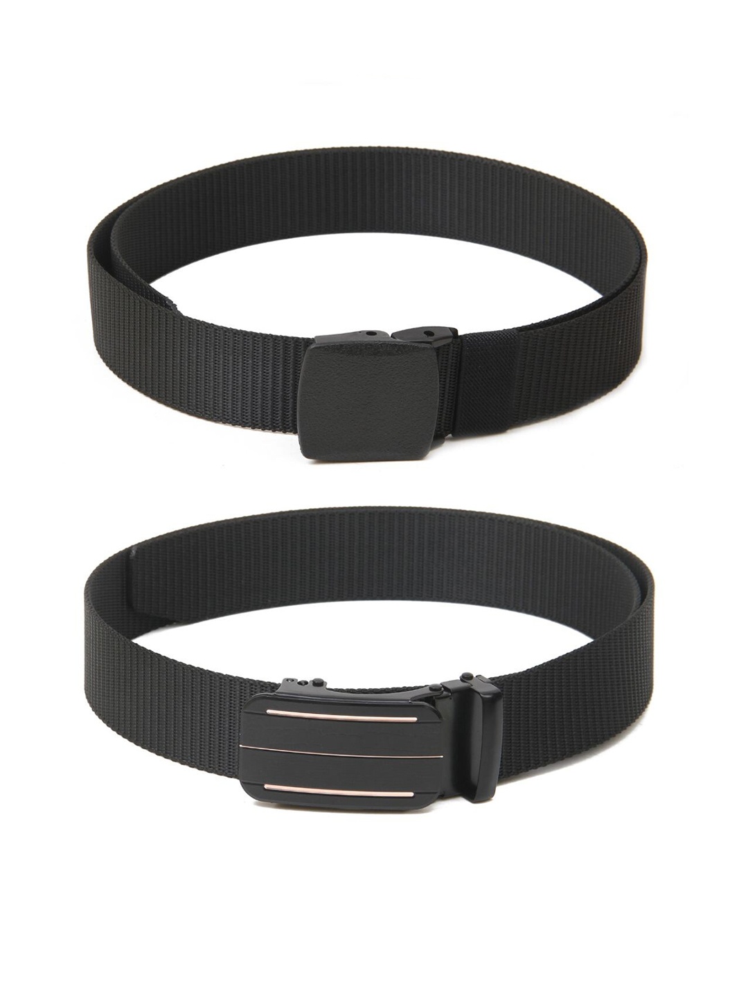 

Calvadoss Girls Set Of 2 Textured Wide Belt, Black