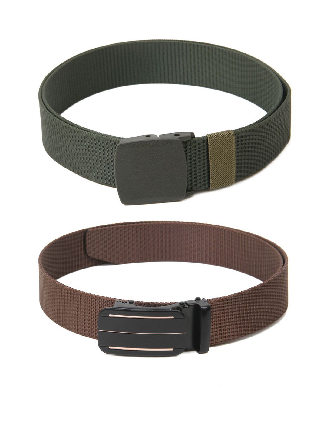 

Calvadoss Girls Set of 2 Textured Belts, Green