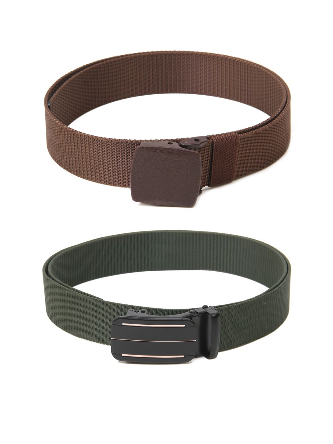 

Calvadoss Girls Set of 2 Textured Belt, Brown