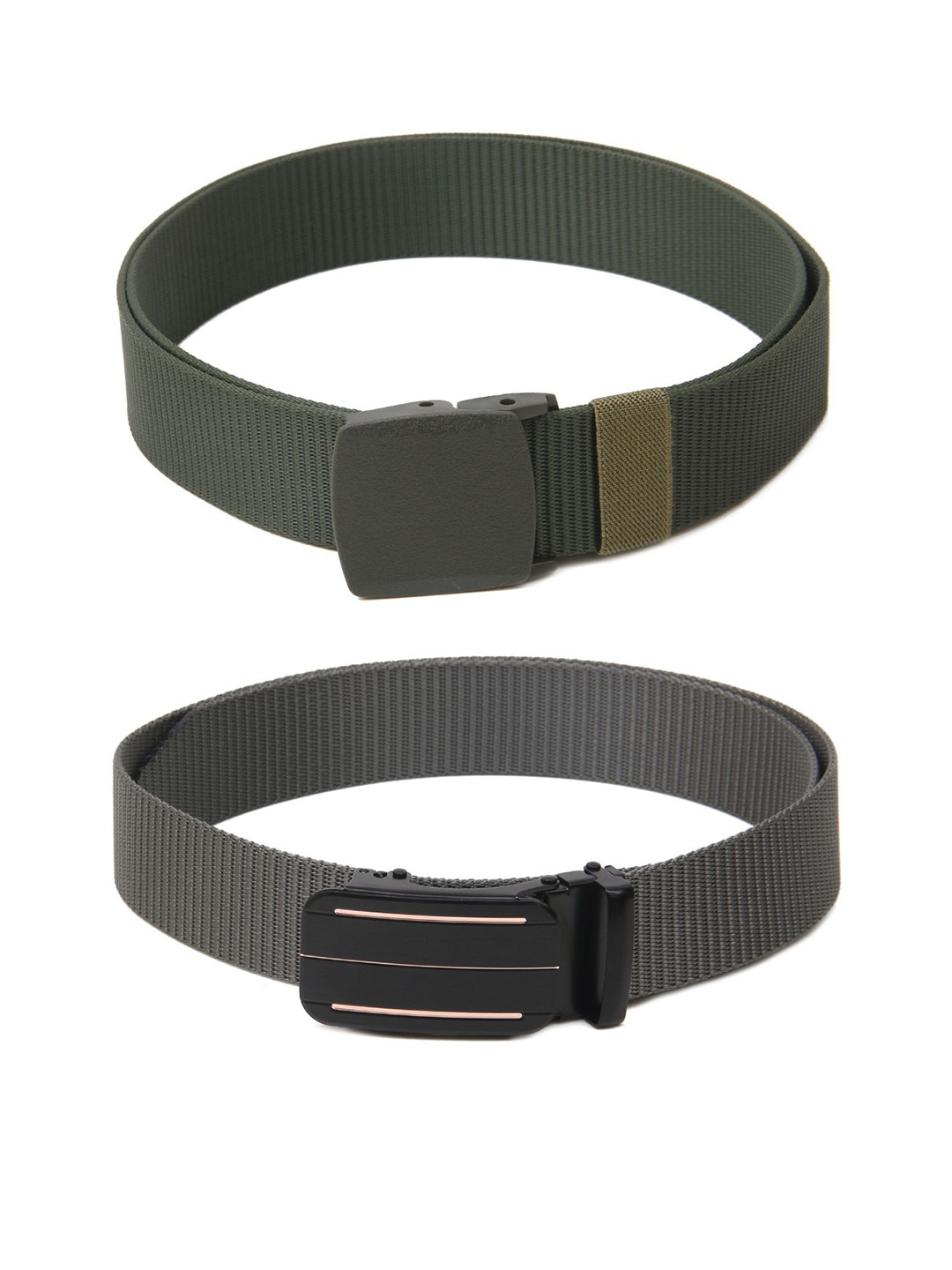 

Calvadoss Girls Set Of 2 Textured Canvas Belt, Green