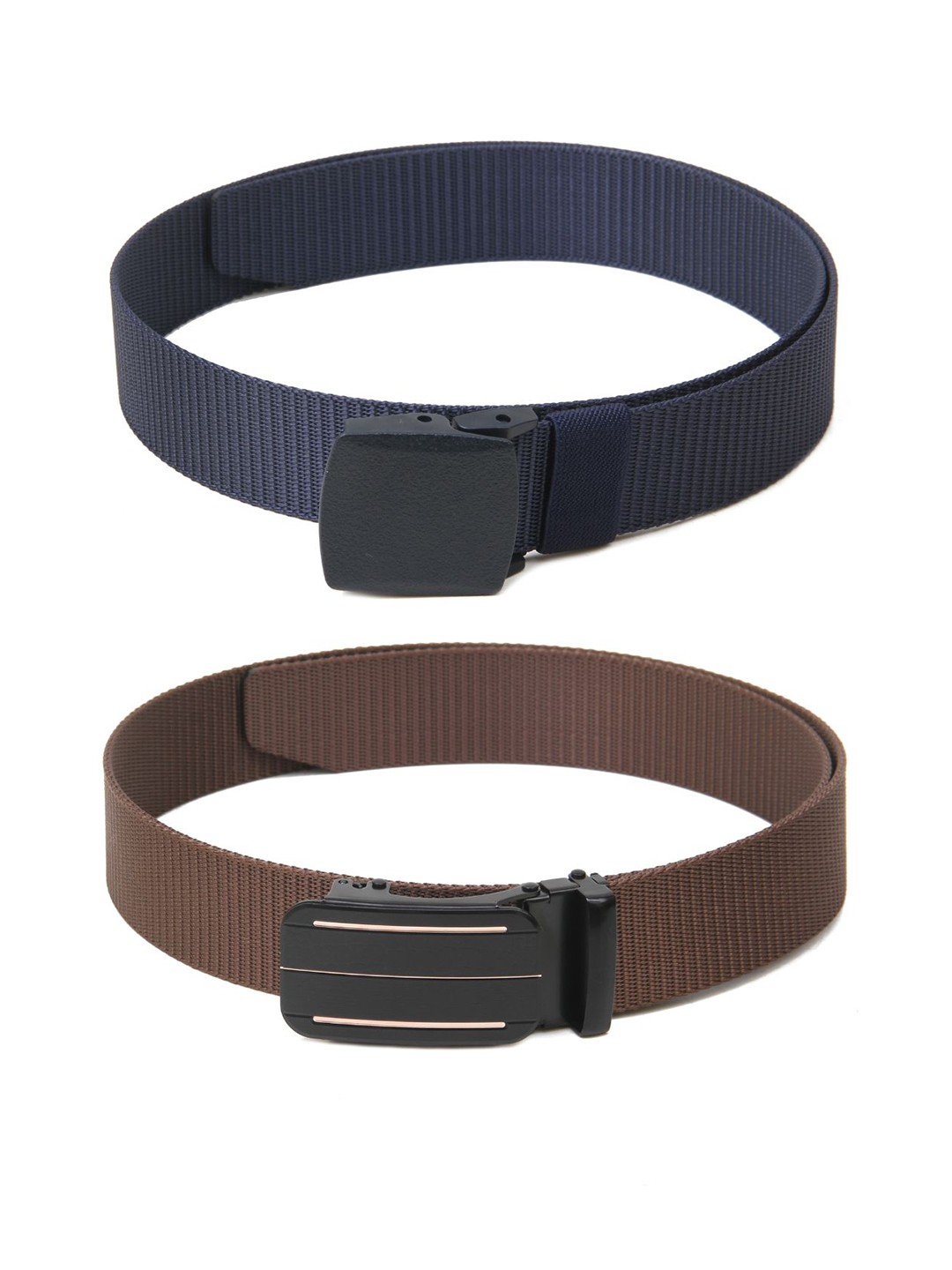 

Calvadoss Girls Set Of 2 Textured Canvas Belt, Navy blue