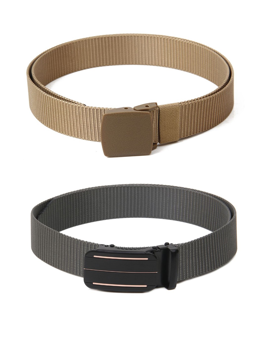 

Calvadoss Girls Set Of 2 Textured Canvas Belt, Beige