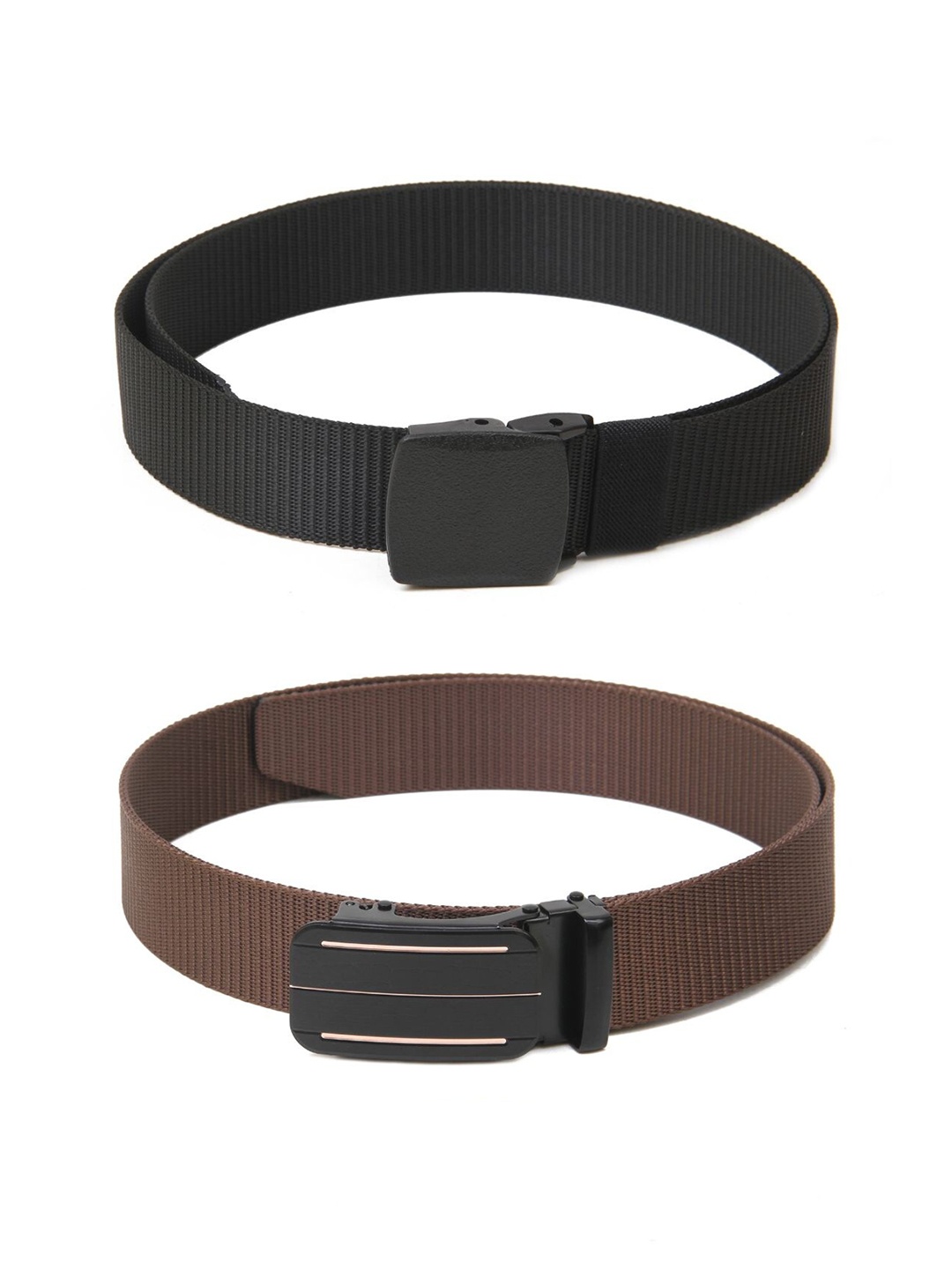 

Calvadoss Girls Set of 2 Textured Belt, Black