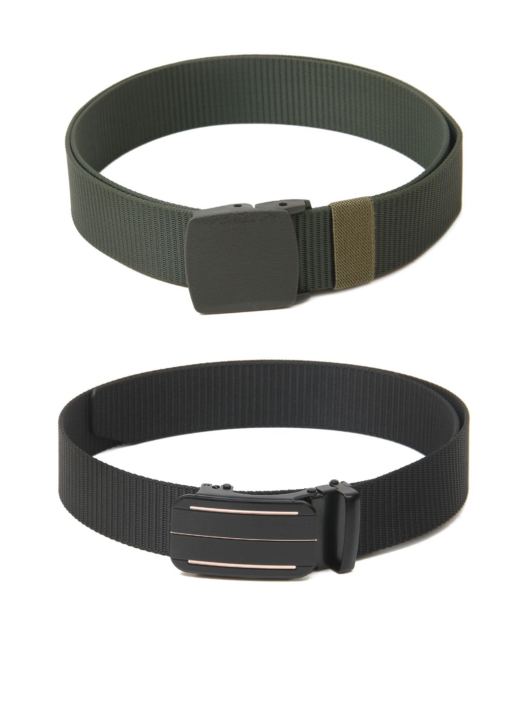 

Calvadoss Girls Set Of 2 Textured Canvas Belt, Green