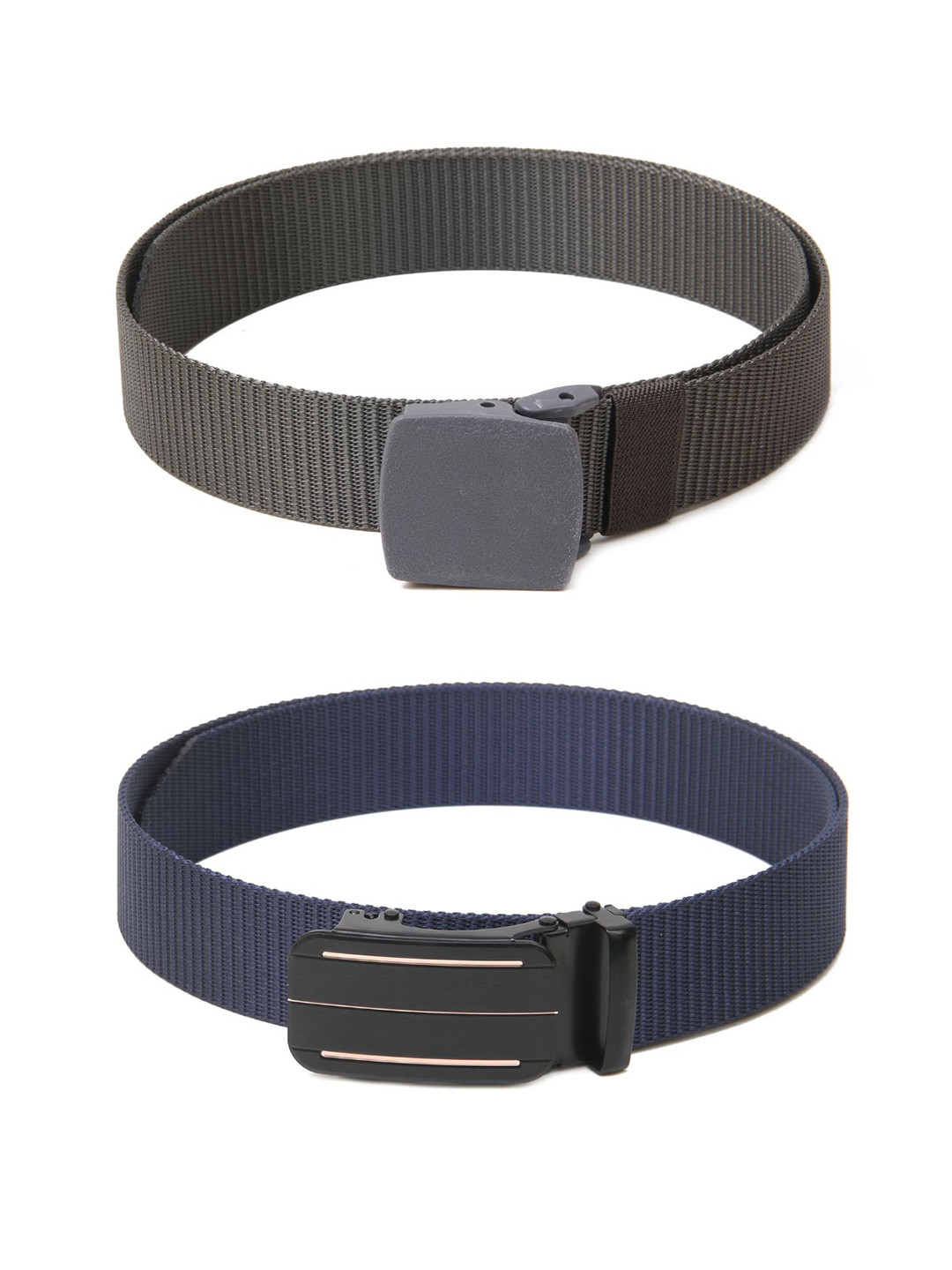 

Calvadoss Girls Set Of 2 Textured Canvas Belts, Grey