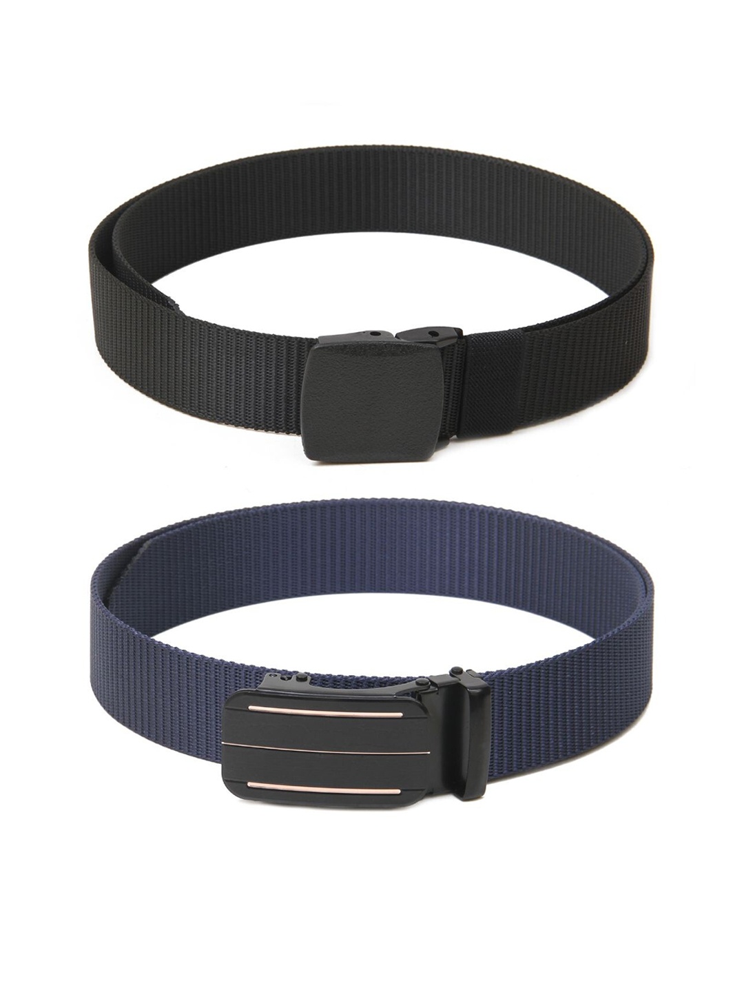 

Calvadoss Girls Set Of 2 Textured Wide Belt, Black
