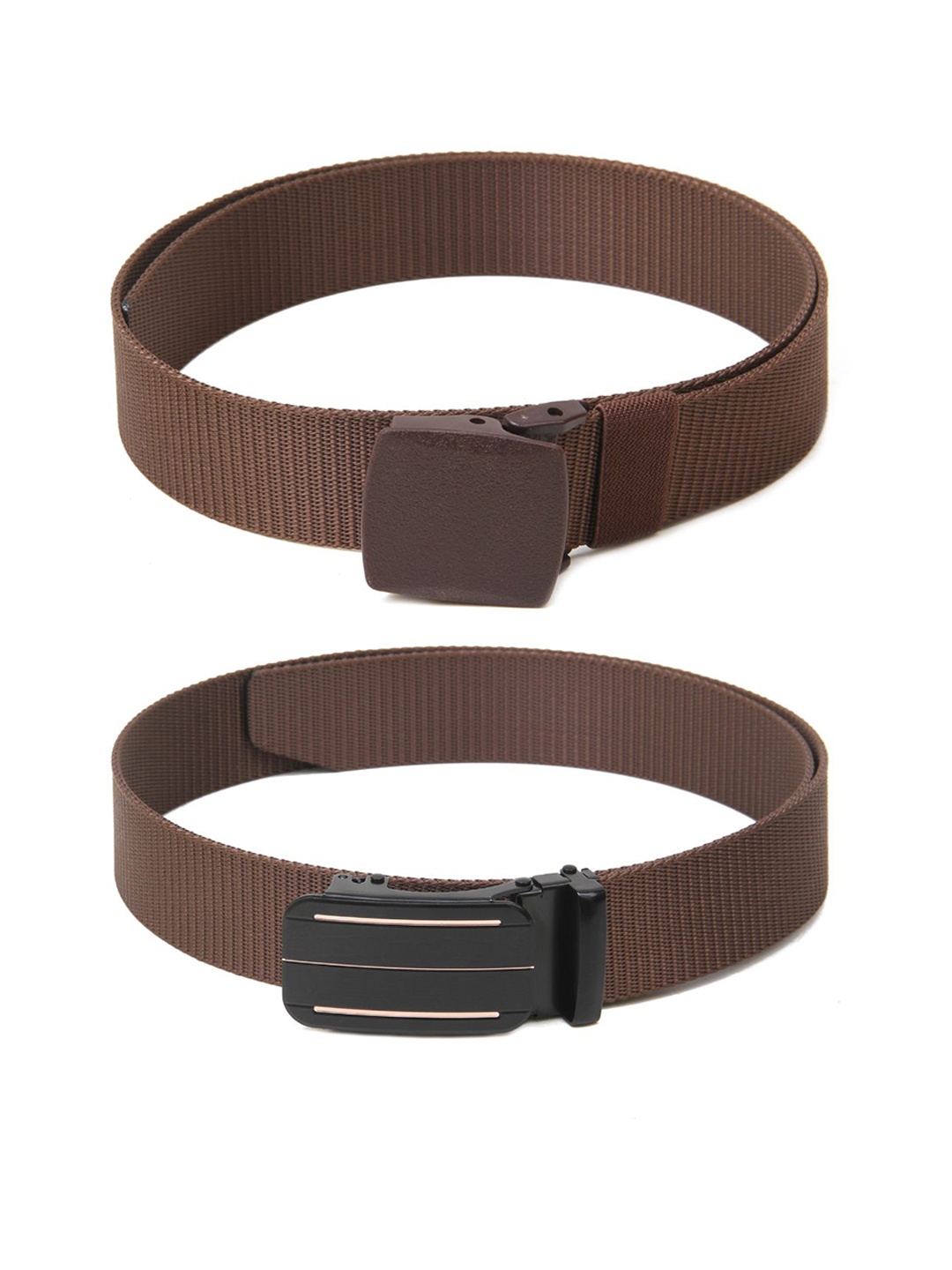 

Calvadoss Girls Set of 2 Textured Belt, Brown