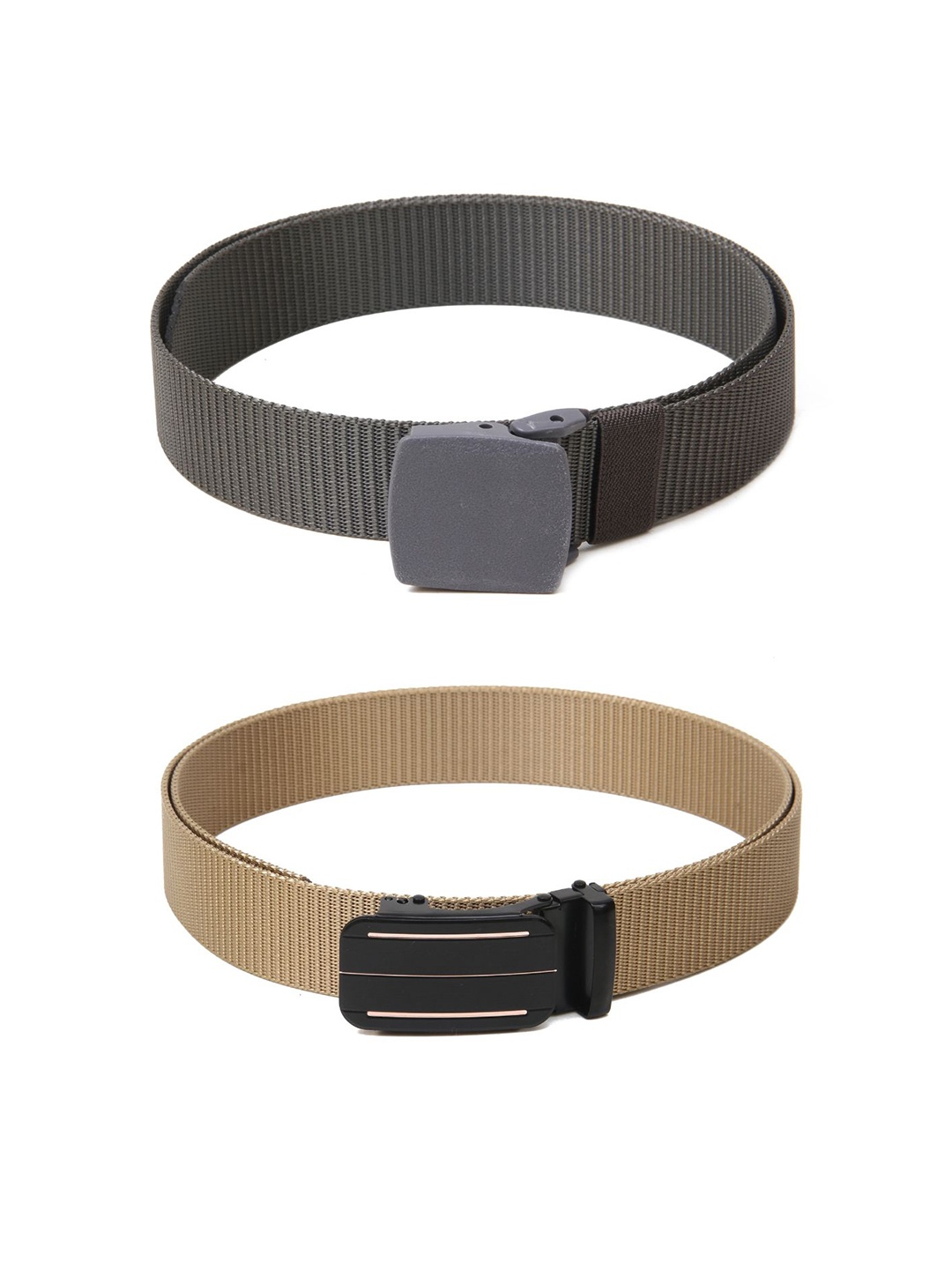 

Calvadoss Girls Set of 2 Textured Belts, Grey