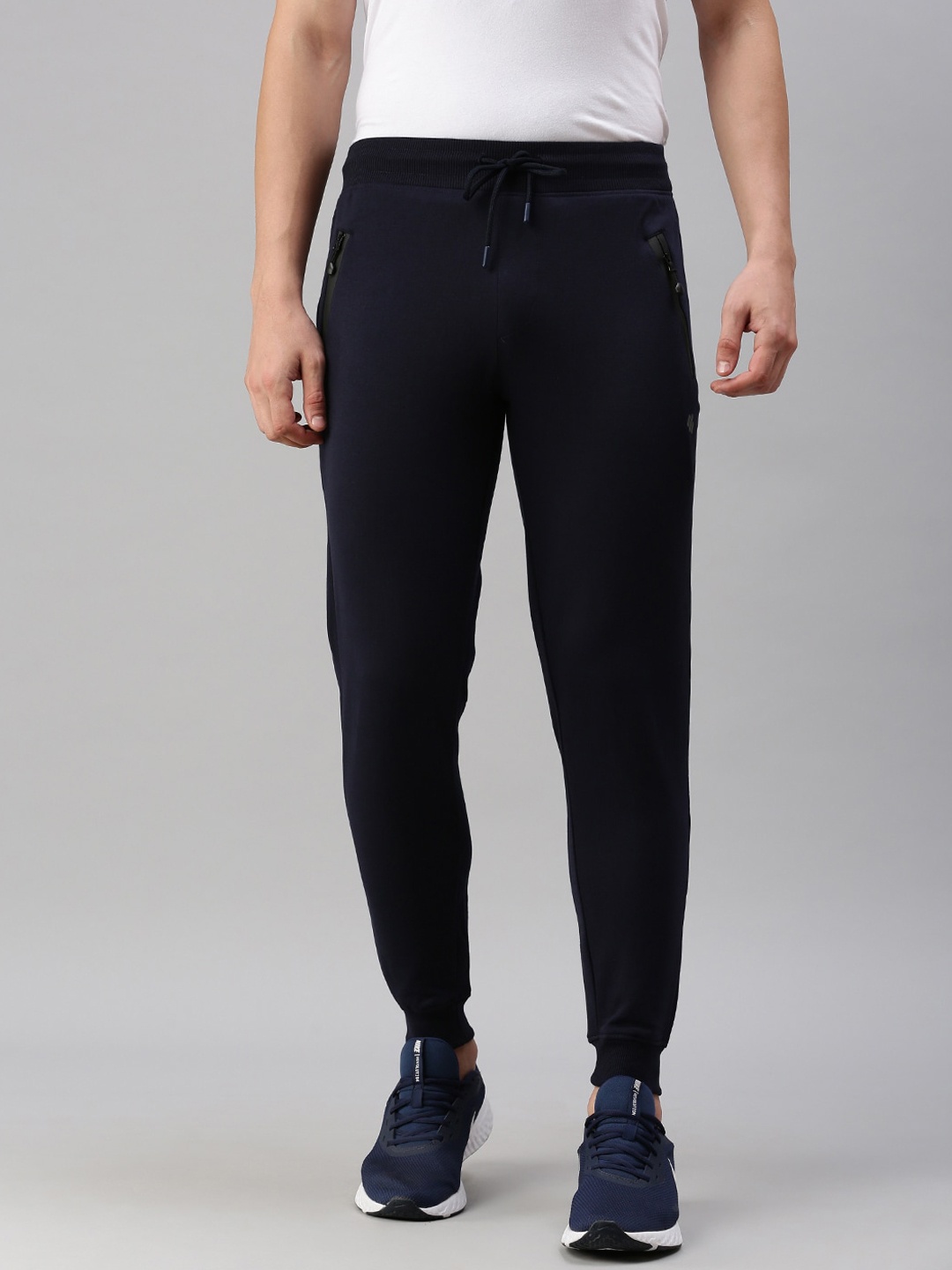 

ONN Men Mid Rise Joggers, Navy blue