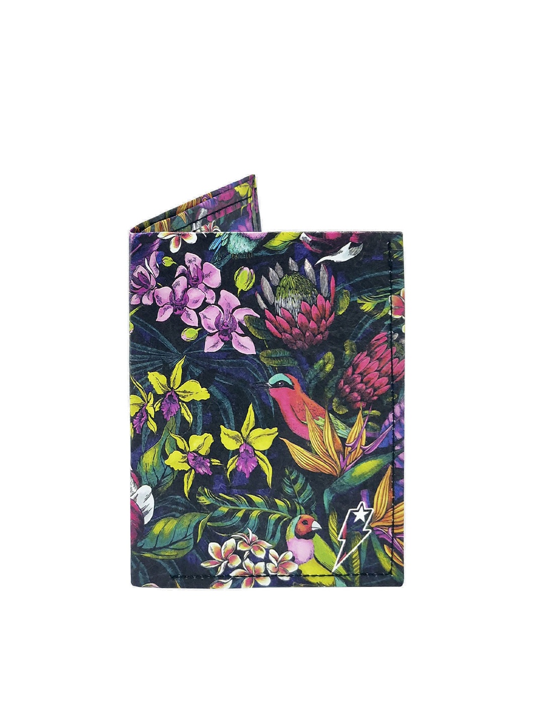 

SUPERVEK Unisex Floral Printed Two Fold Wallet, Blue
