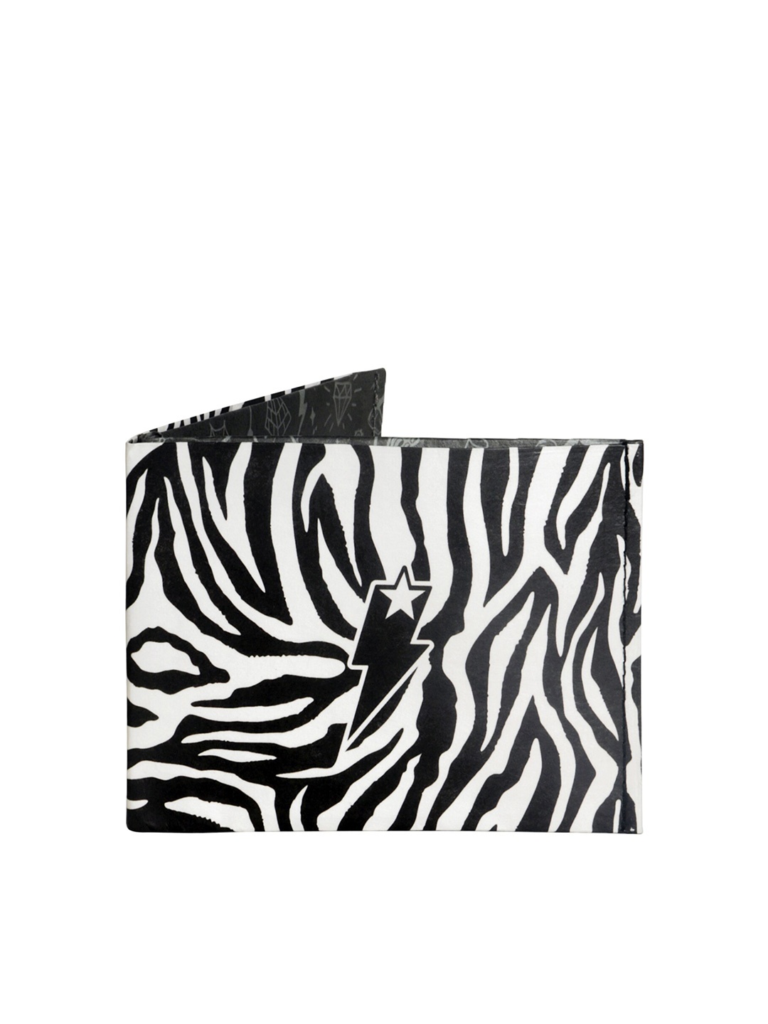 

SUPERVEK Unisex Animal Printed Two Fold Wallet, Black