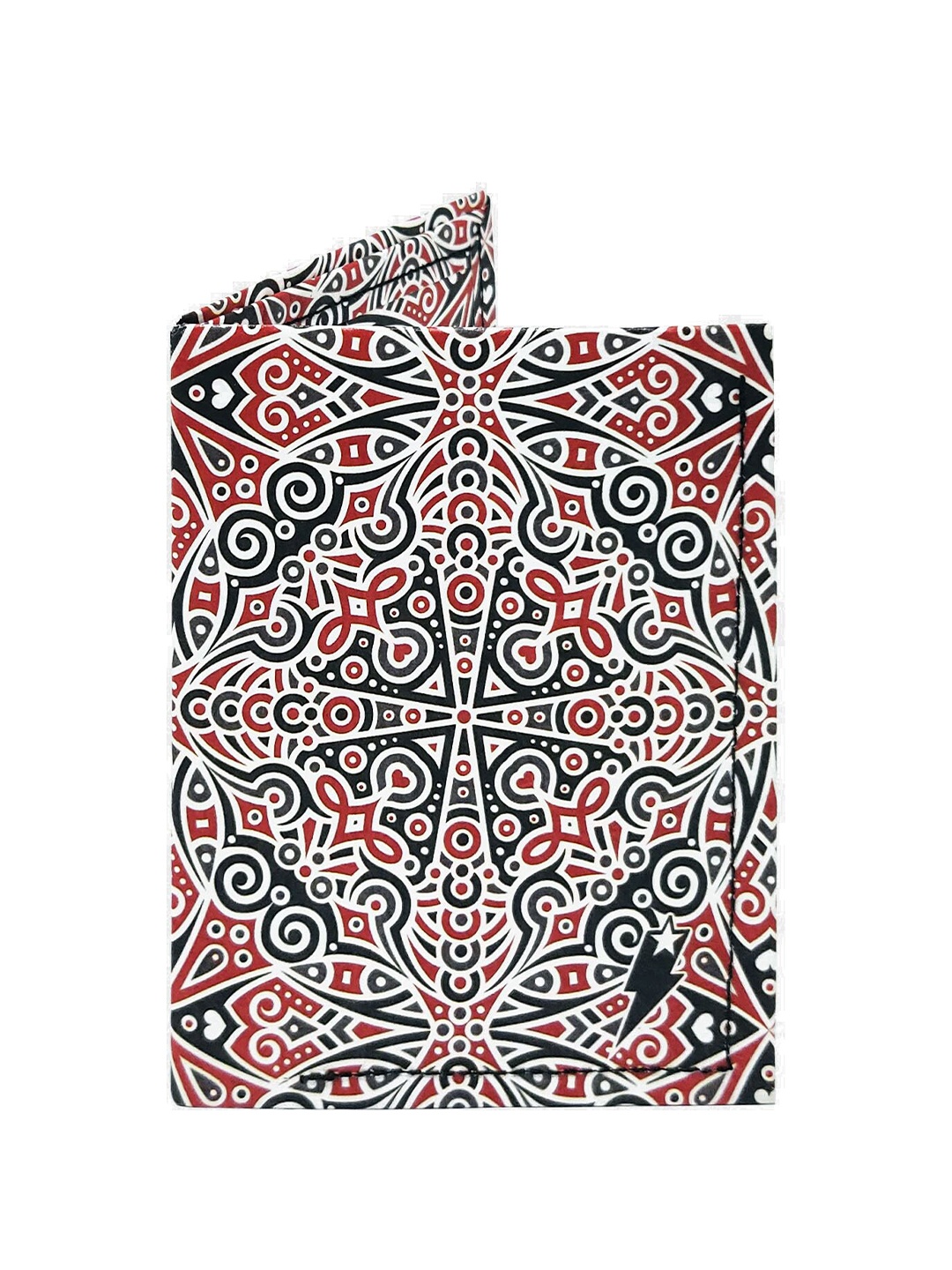 

SUPERVEK Unisex Geometric Printed Two Fold Wallet, White