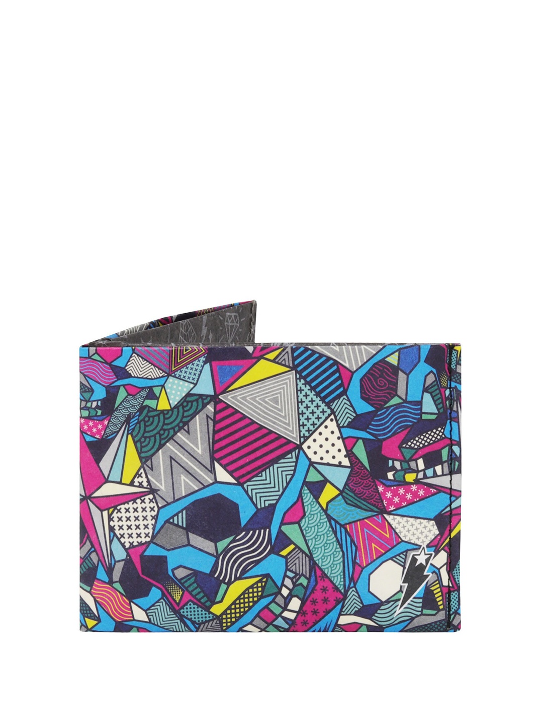 

SUPERVEK Unisex Printed Two Fold Wallet, Blue