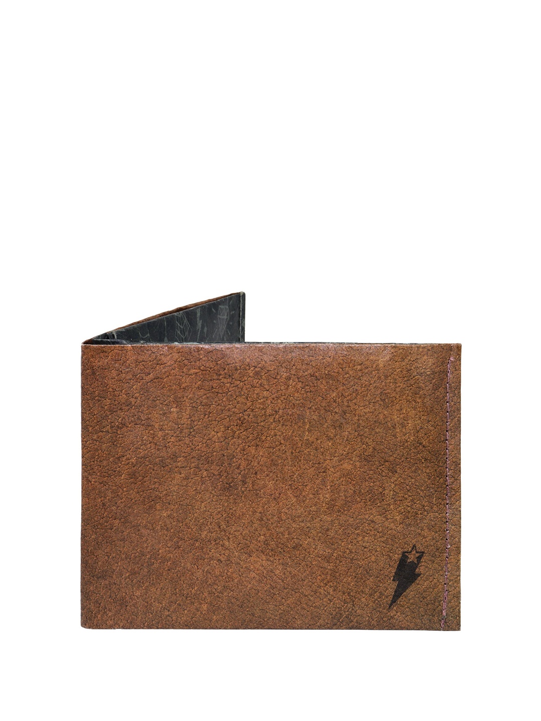 

SUPERVEK Unisex Textured Two Fold Wallet, Brown