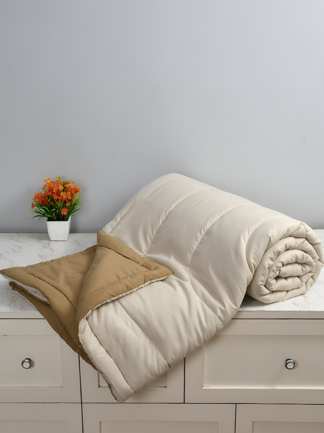 

Florida Brown & Beige Microfiber Bed Comforter