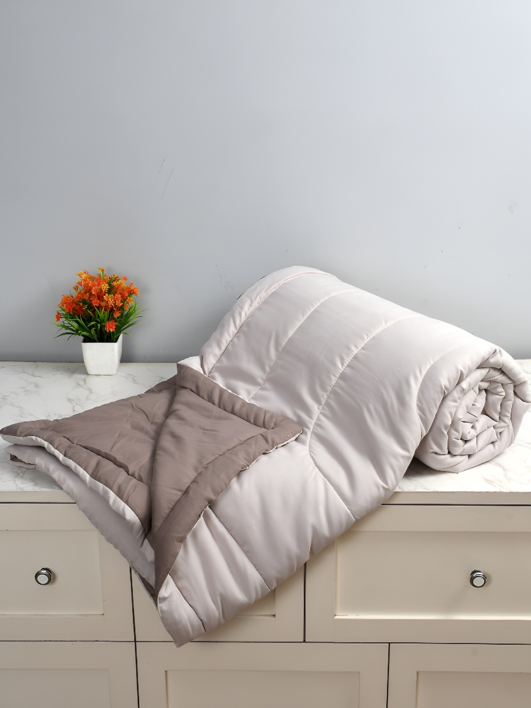

Florida Copper-Toned & Off White Microfiber Bed Comforter