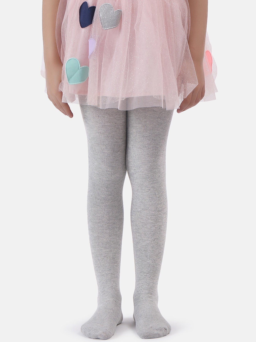 

N2S NEXT2SKIN Girls Stretchable Stockings, Grey melange
