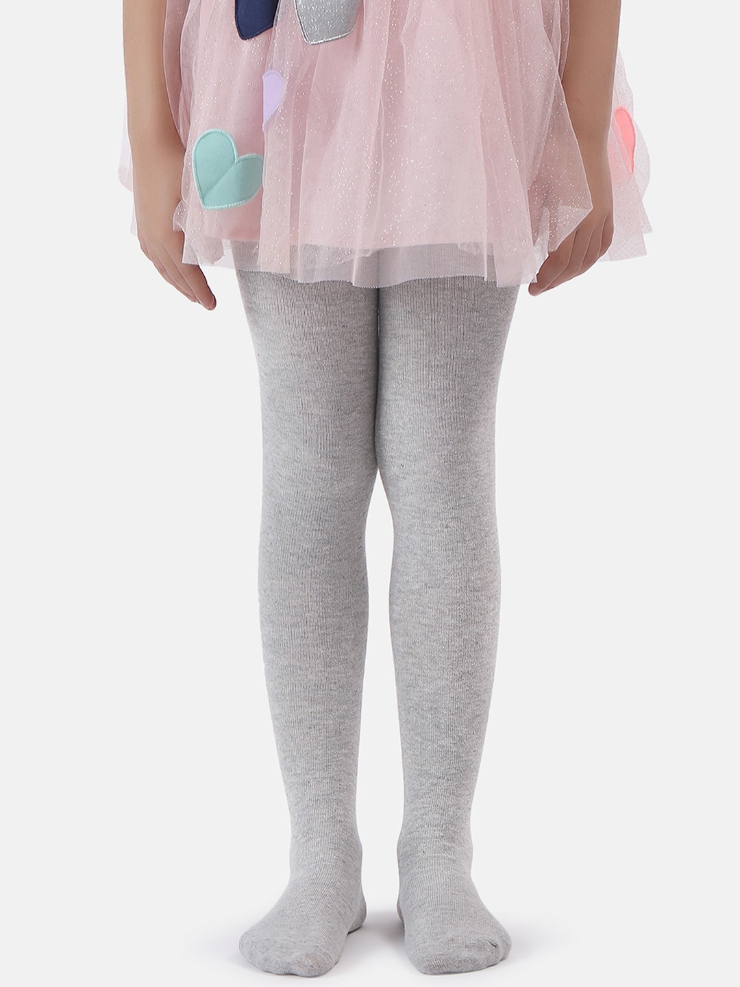 

N2S NEXT2SKIN Girls Stretchable Stockings, Grey melange