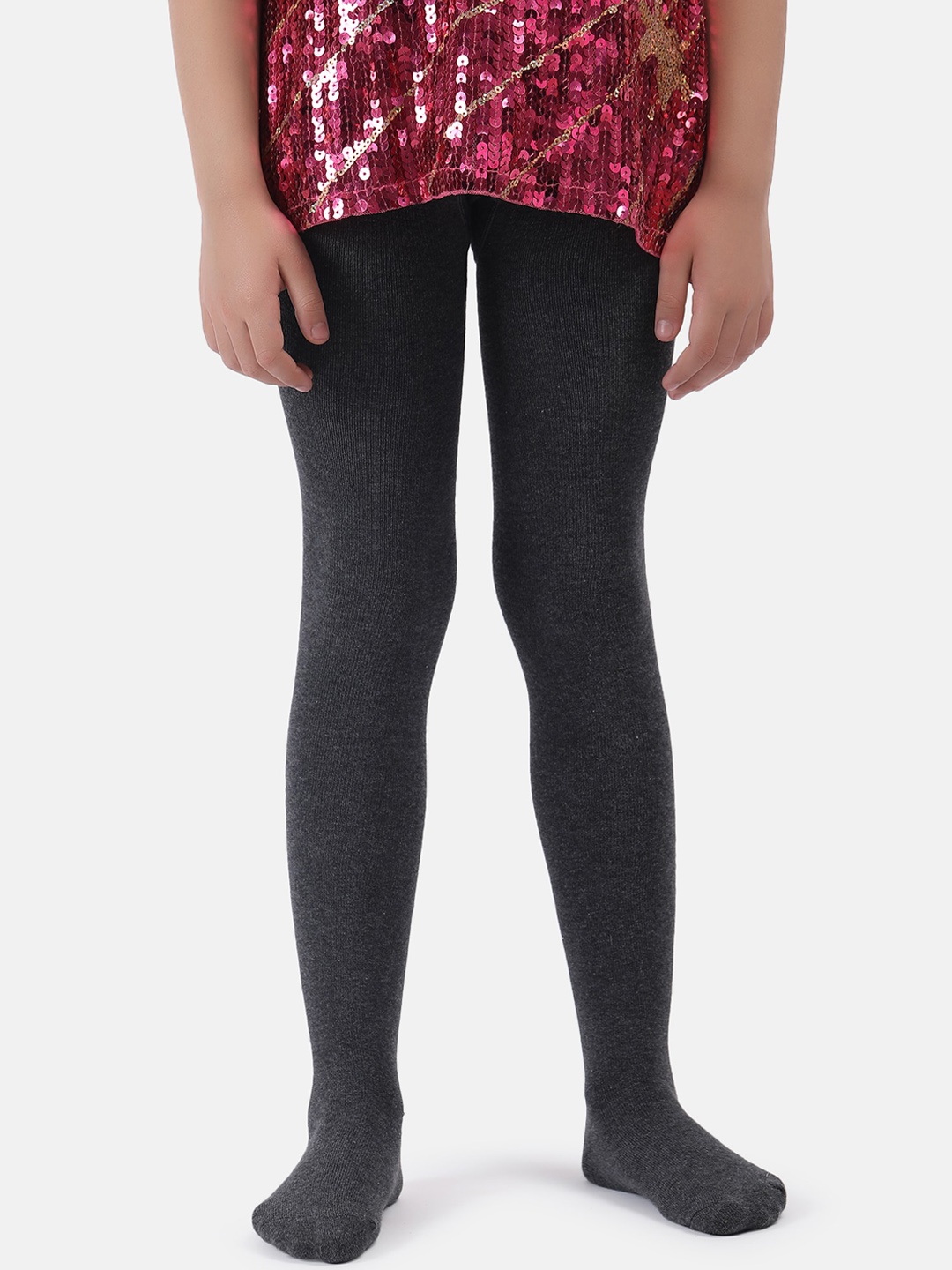 

N2S NEXT2SKIN Girls Stretchable Fit Ballet Tights Pantyhose Stockings, Charcoal