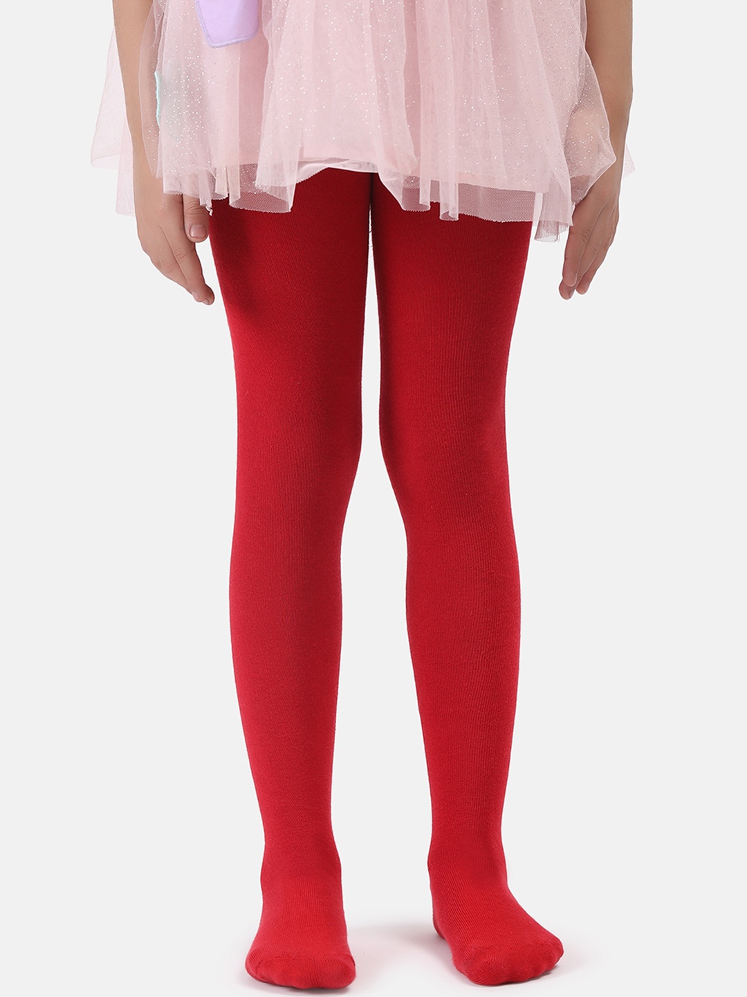 

N2S NEXT2SKIN Girls Stretchable Fit Ballet Tights Pantyhose Stockings, Red