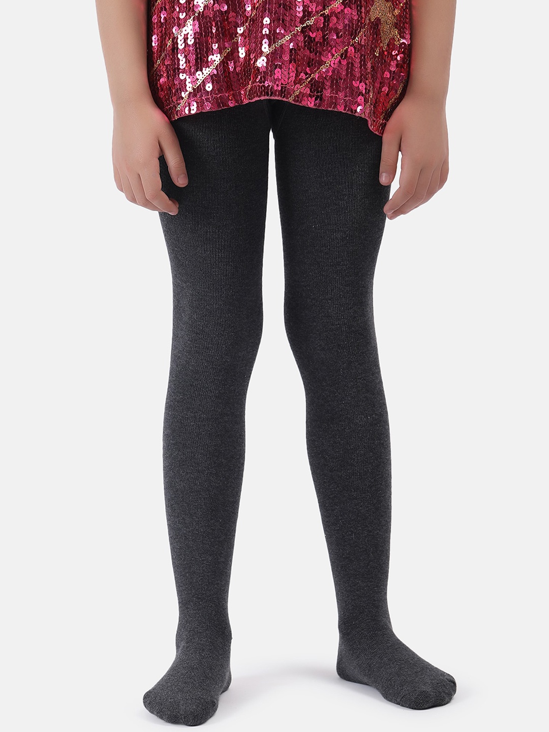 

N2S NEXT2SKIN Girls Stretchable Ballet Tights Pantyhose Stockings, Grey