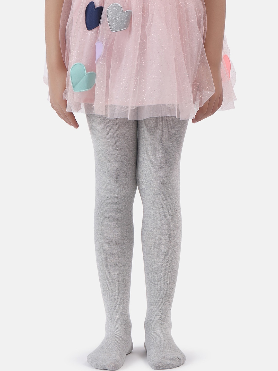 

N2S NEXT2SKIN Girls Stretchable Stockings, Grey melange