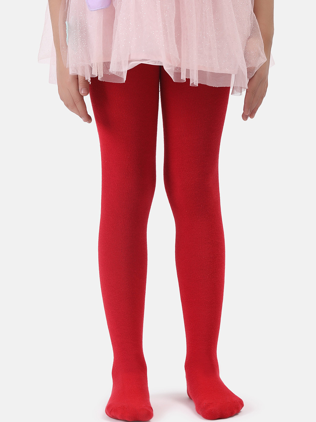 

N2S NEXT2SKIN Girls Stretchable Fit Ballet Tights Pantyhose Stockings, Red