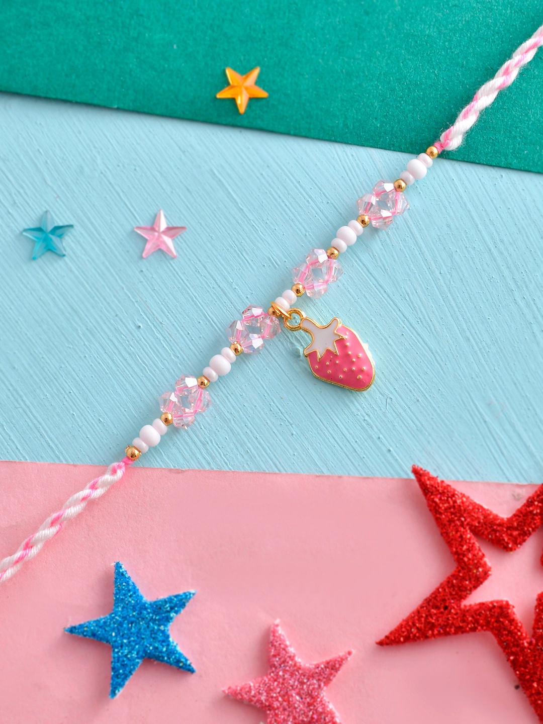 

Voylla Kids Heart Motif Rakhi, Pink