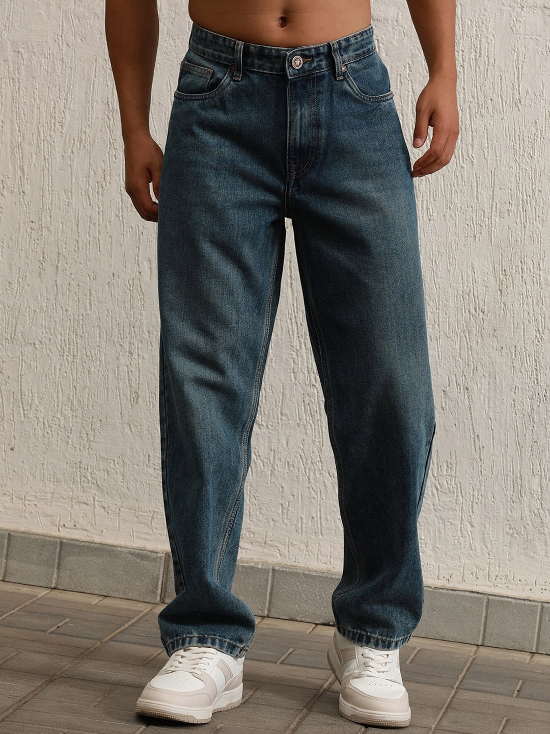 

Hubberholme Men Cotton Relaxed Fit Jeans, Blue