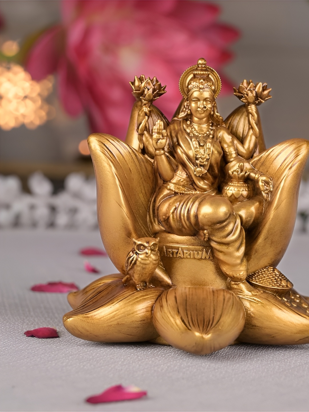 

Artarium LLP Gold-Toned Brass Religious Figurine Showpiece