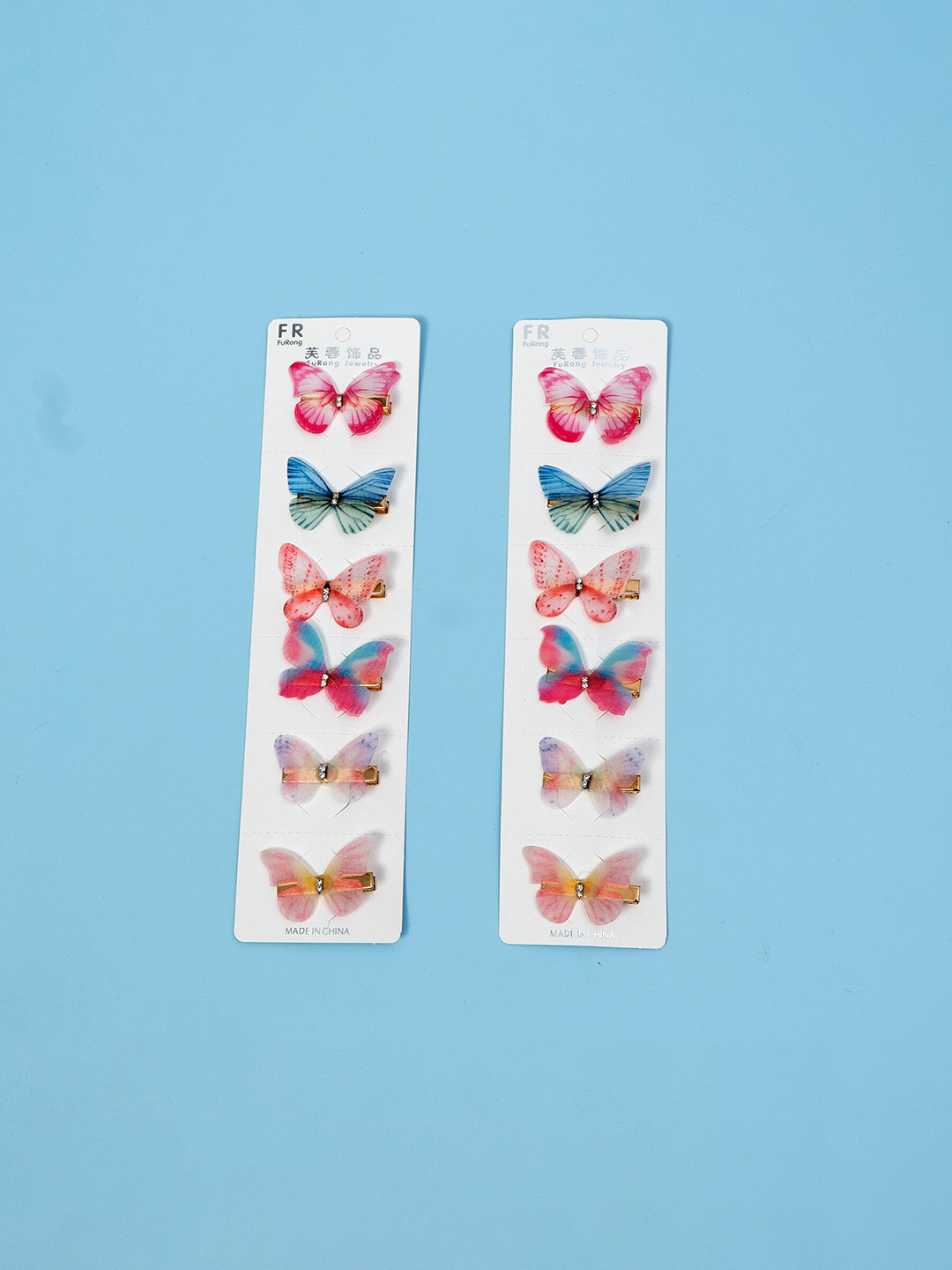 

Unboxkar.in Set of 6 Butterfly Alligator Hair Clips, Pink