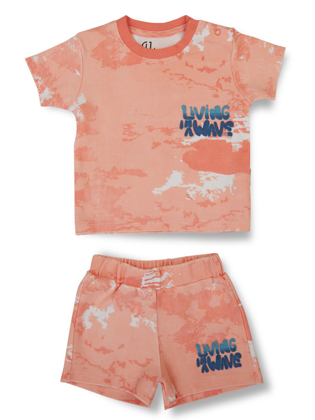 

GJ baby Infant Boys Printed T-shirt With Short, Pink