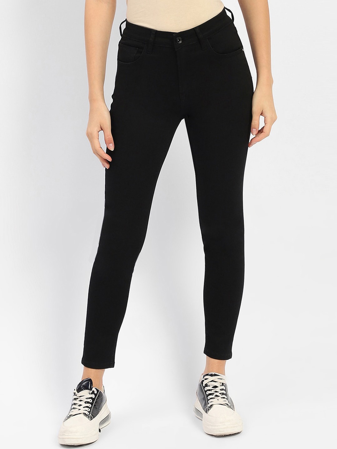 

Madame Women Skinny Fit Jeans, Black