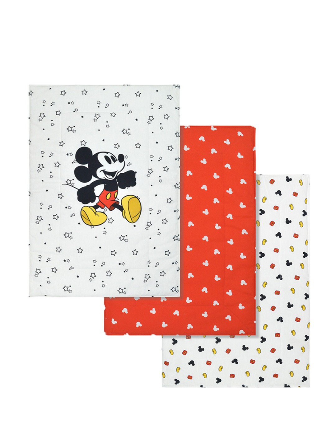 

TIDY SLEEP Pack Of 3 Printed Pure Cotton Diaper Changing Mats, Red