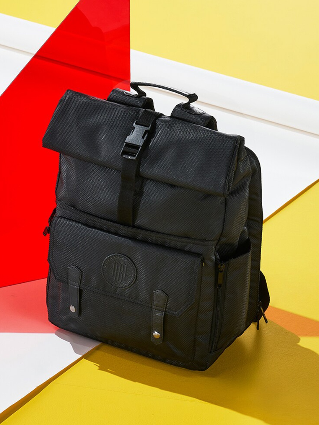 

Mona B Unisex Rearden Rollup Backpack, Black
