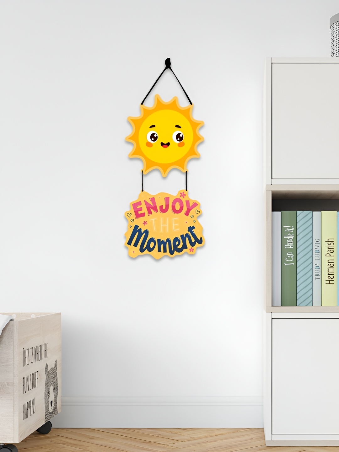 

CVANU Yellow Sun Printed Hanging Wall Decor