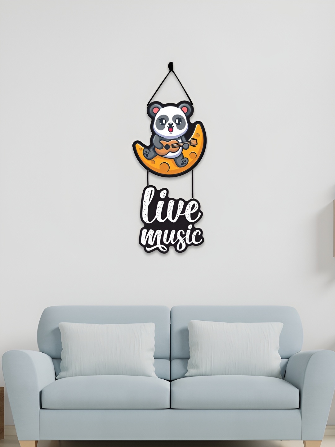 

CVANU Grey & White Printed Hanging Wall Decor