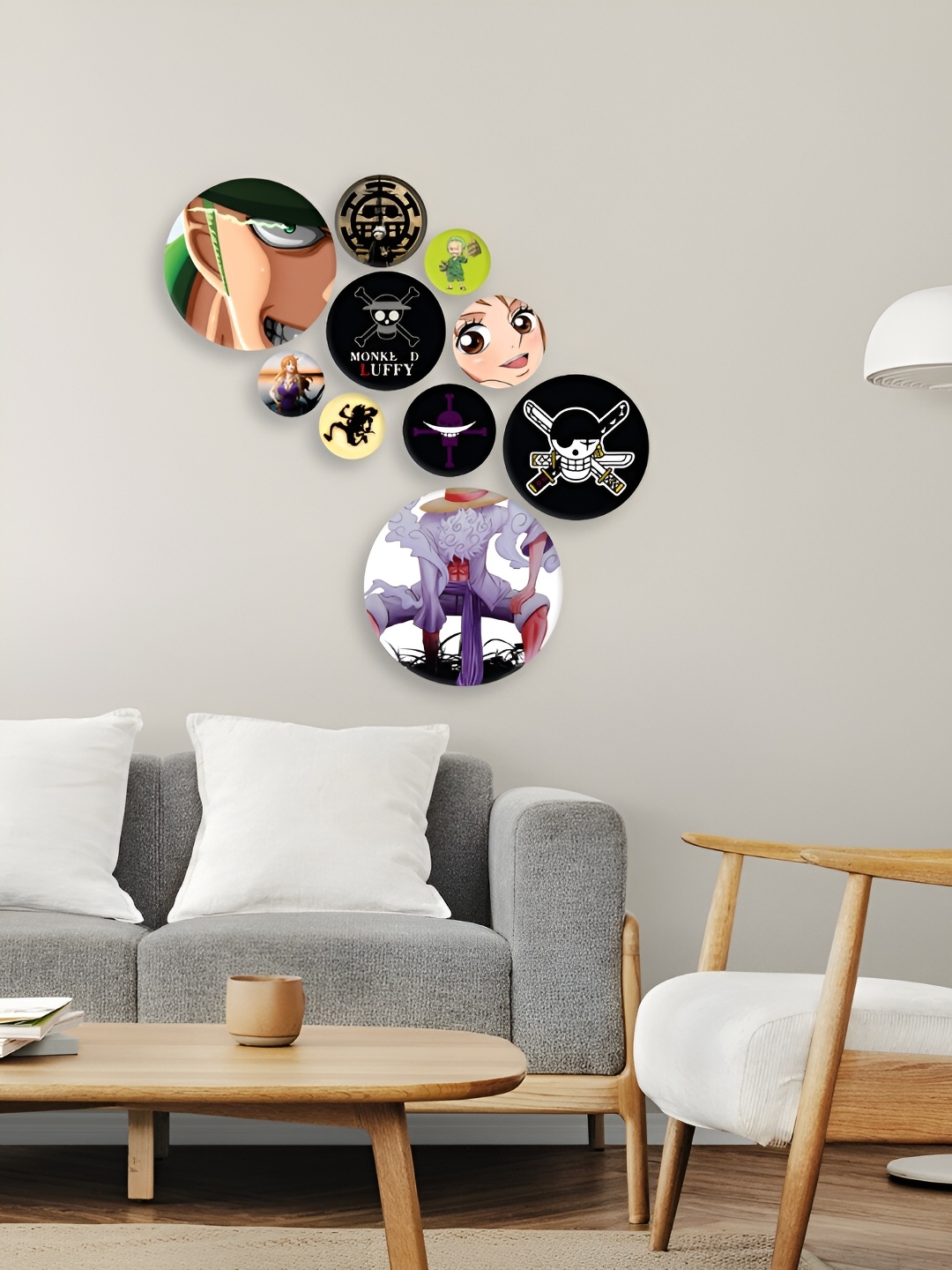 

CVANU Purple & Black 10 Pieces Printed Hanging Wall Decor