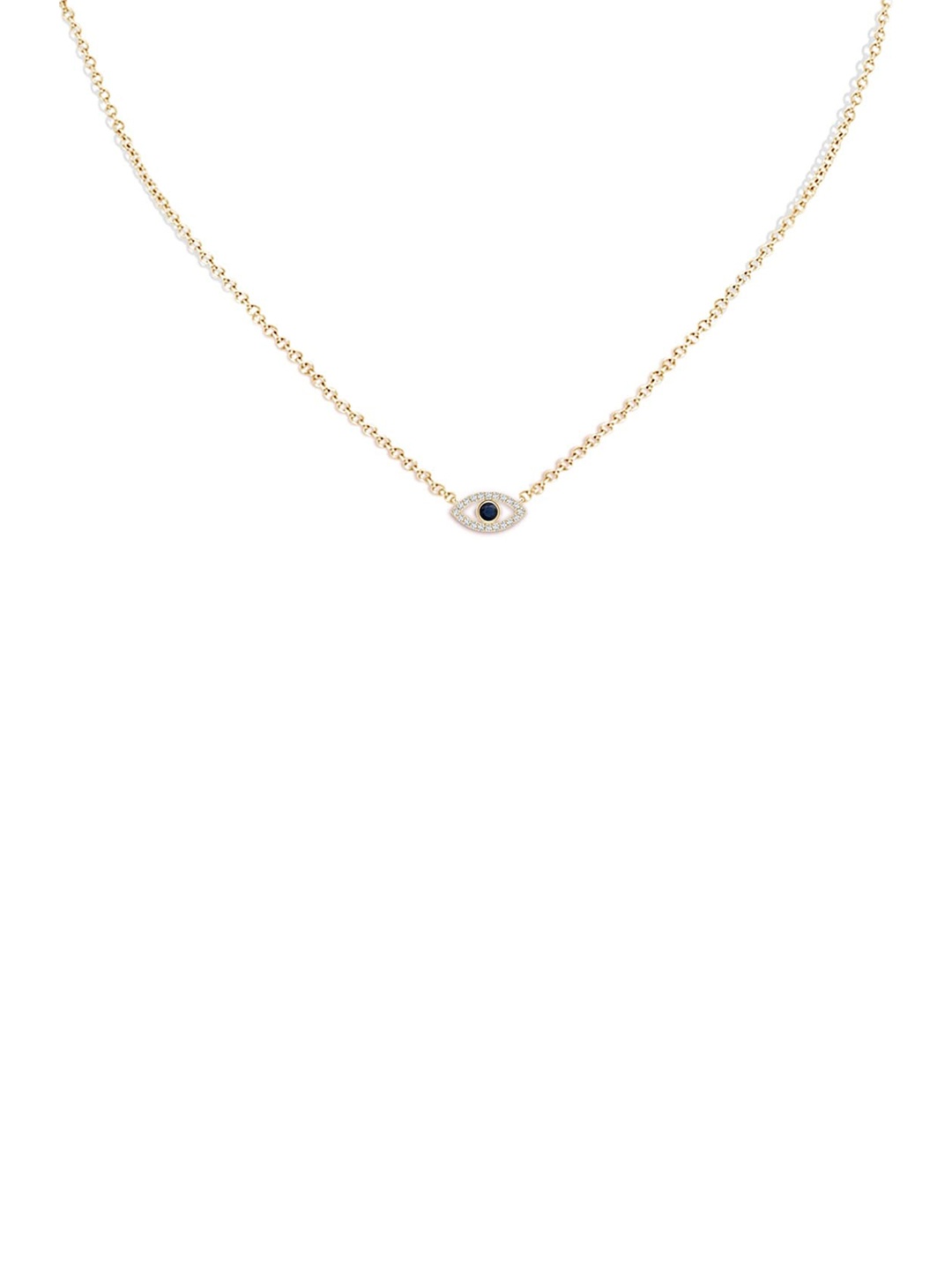

Angara 18KT Yellow Gold Blue Sapphire Evil Eye Pendant Necklace with Diamond Accents