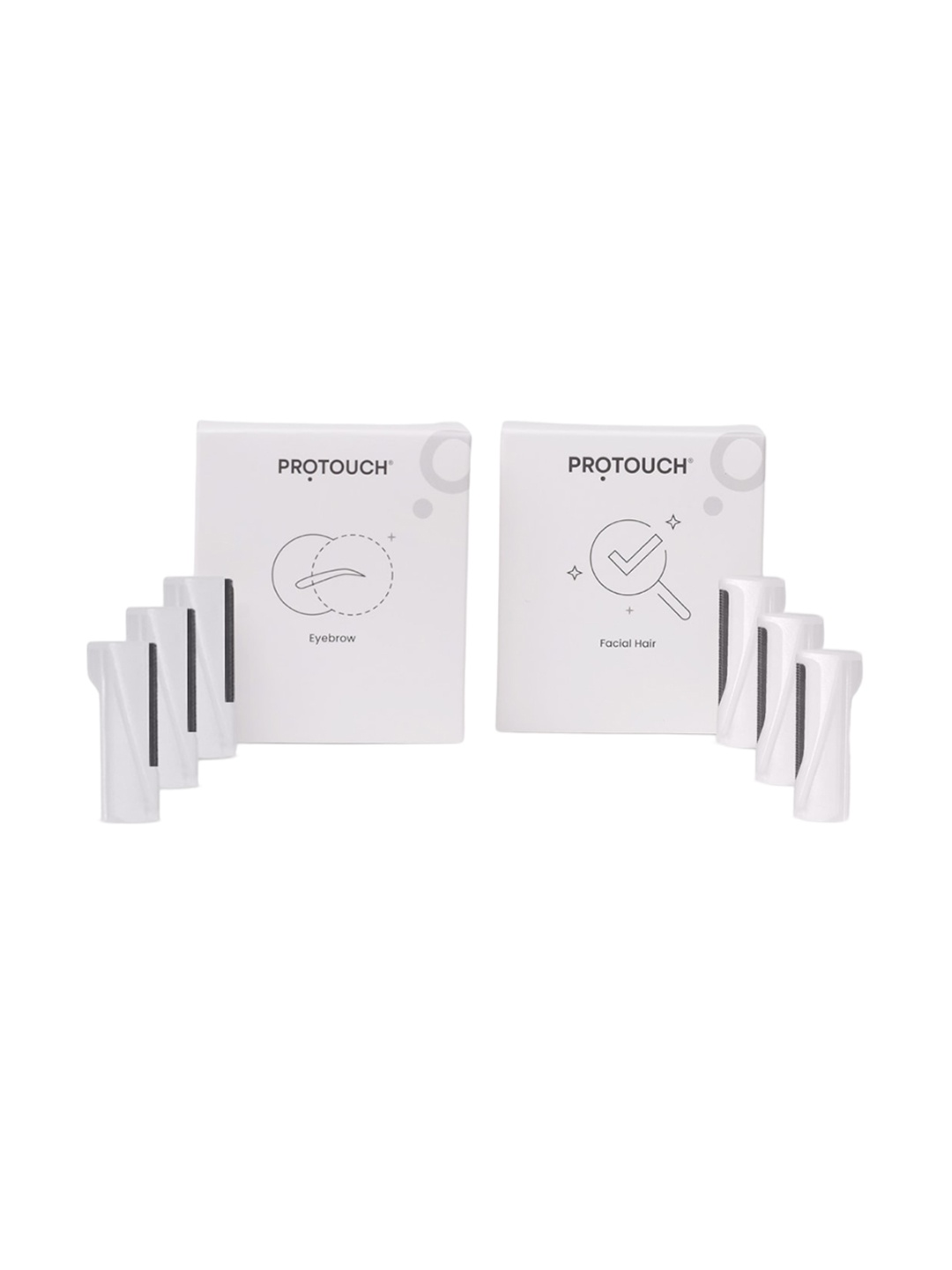 

PROTOUCH Dermaplaning Attachments Facial Hair Remover & Eyebrow Grooming, White