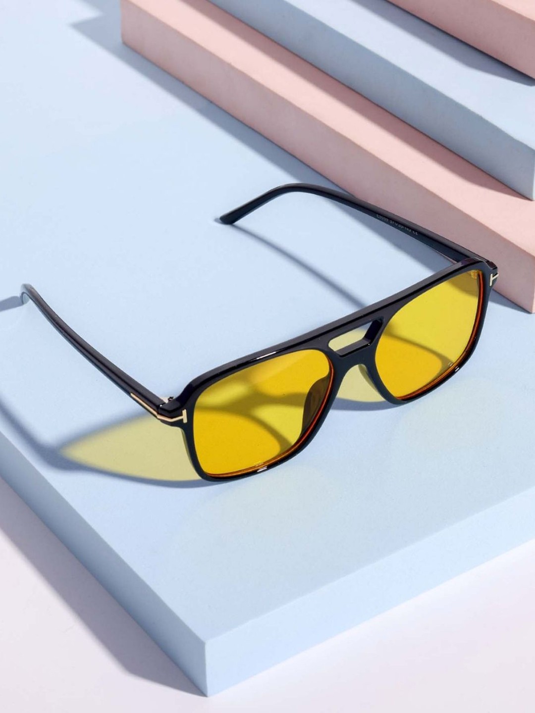 

The Tinted Story Unisex Aviator Sunglasses with UV Protected Lens TTS436, Yellow