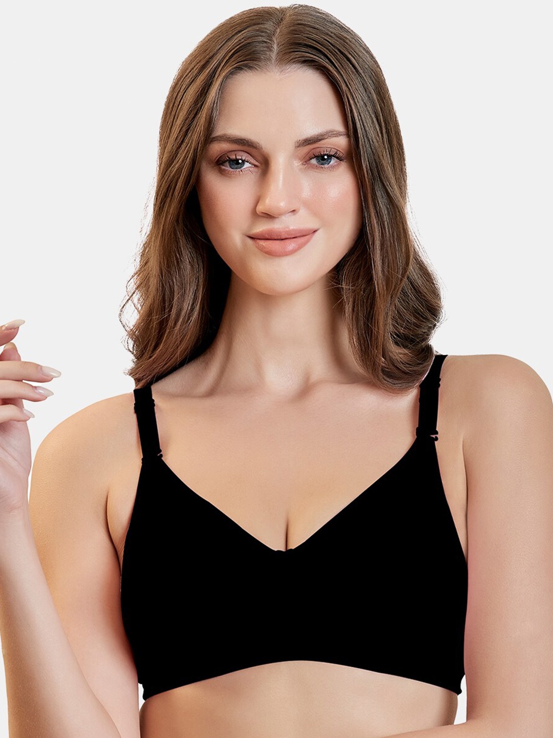 

MAROON Full Coverage Non Padded T-shirt Bra With All Day Comfort, Black