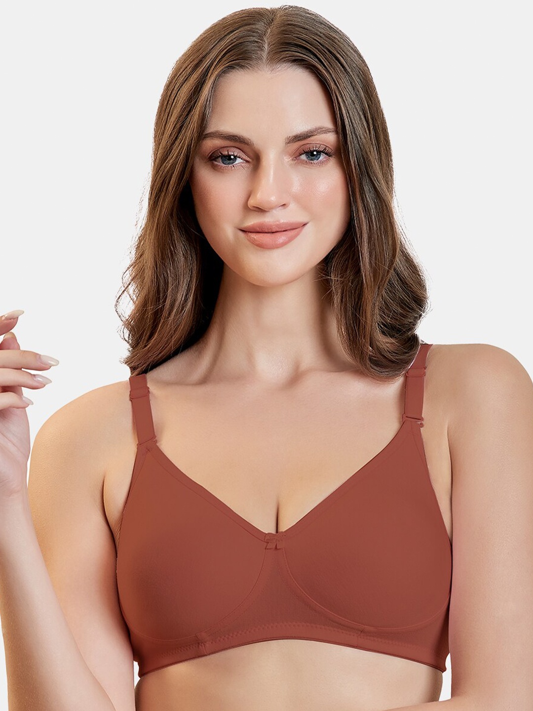 

MAROON Full Coverage Non Padded T-Shirt Bra With All Day Comfort, Rust