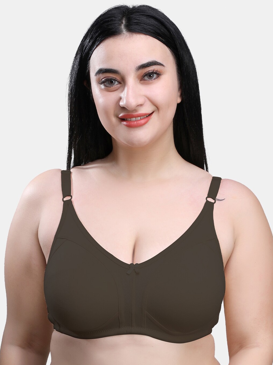 

MAROON Full Coverage Non Padded Minimizer Bra With All Day Comfort, Coffee brown